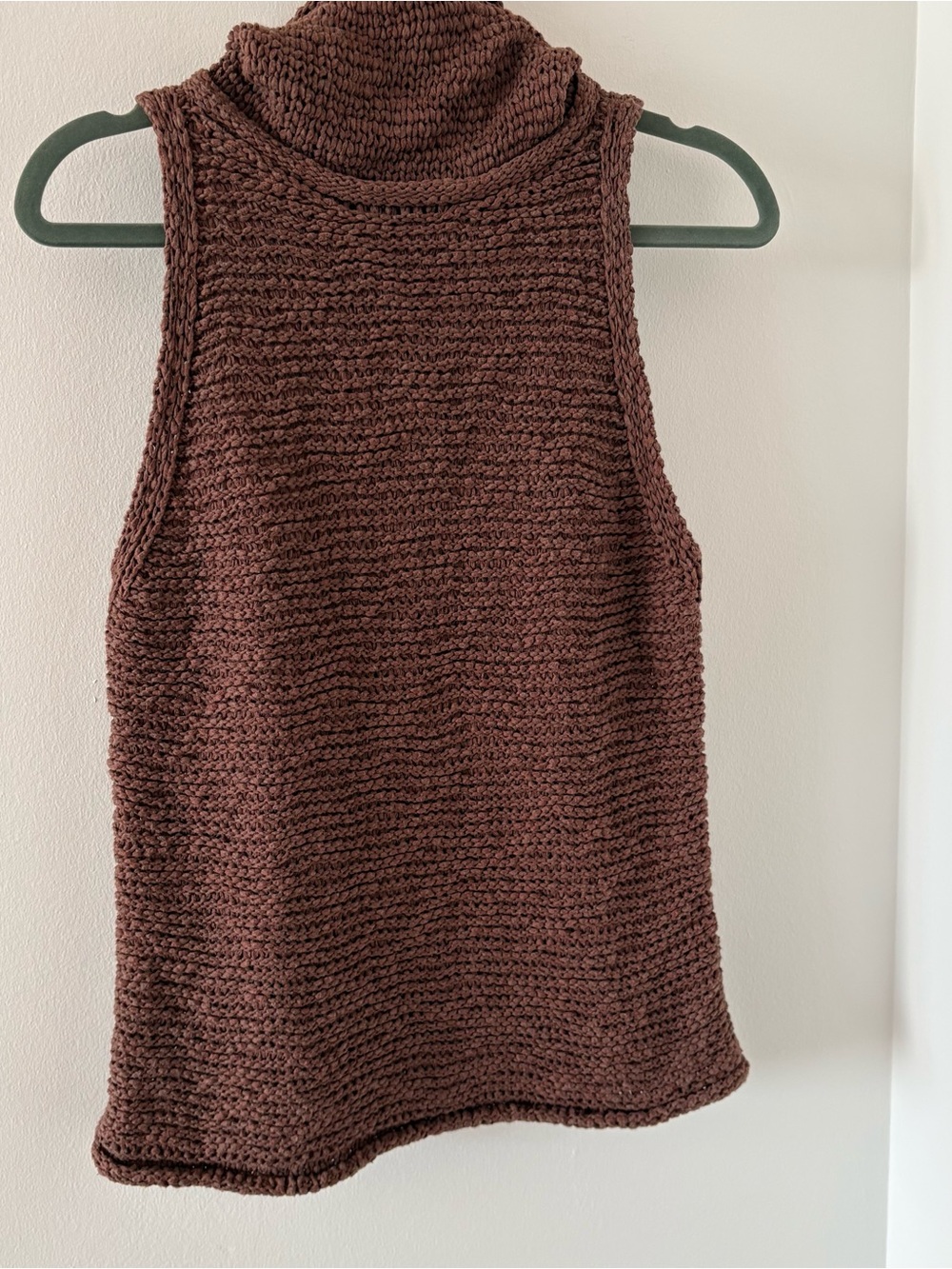 Anthropologie Pilcro Sleeveless Turtleneck Knit Sweater Vest in Brown Size S - Picture 2 of 9
